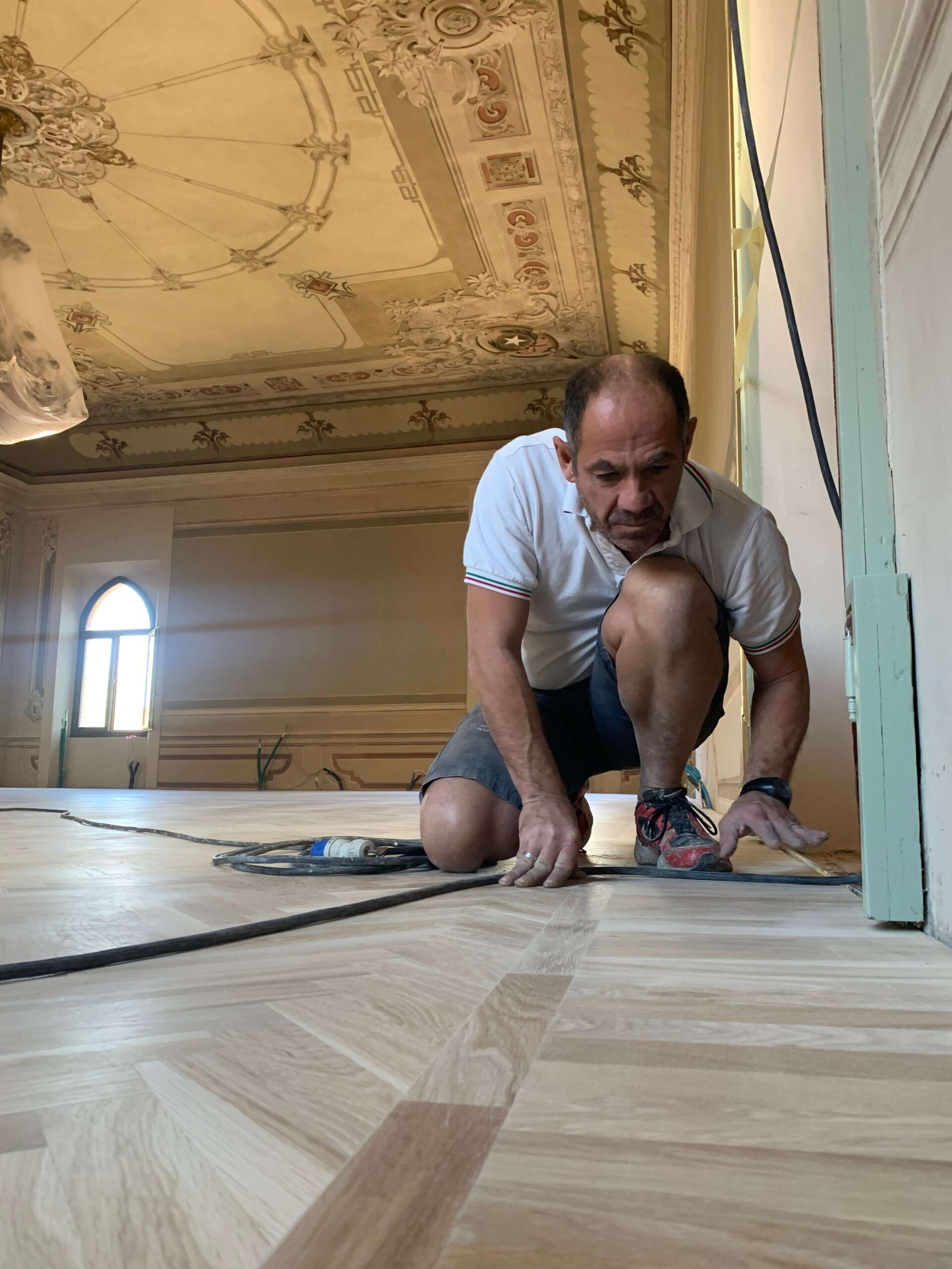 Posatura parquet castello Lambertini 06