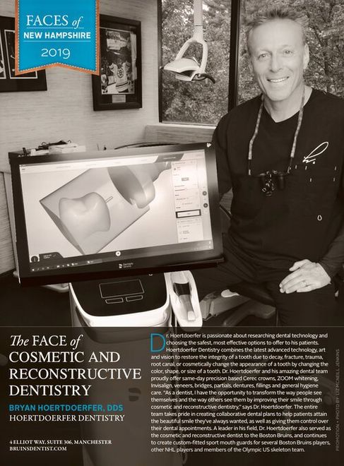 The Faces of New Hampshire 2019 Cosmetic and Reconstructive Dentistry article about Dr. Bryan Hoertdoerfer
