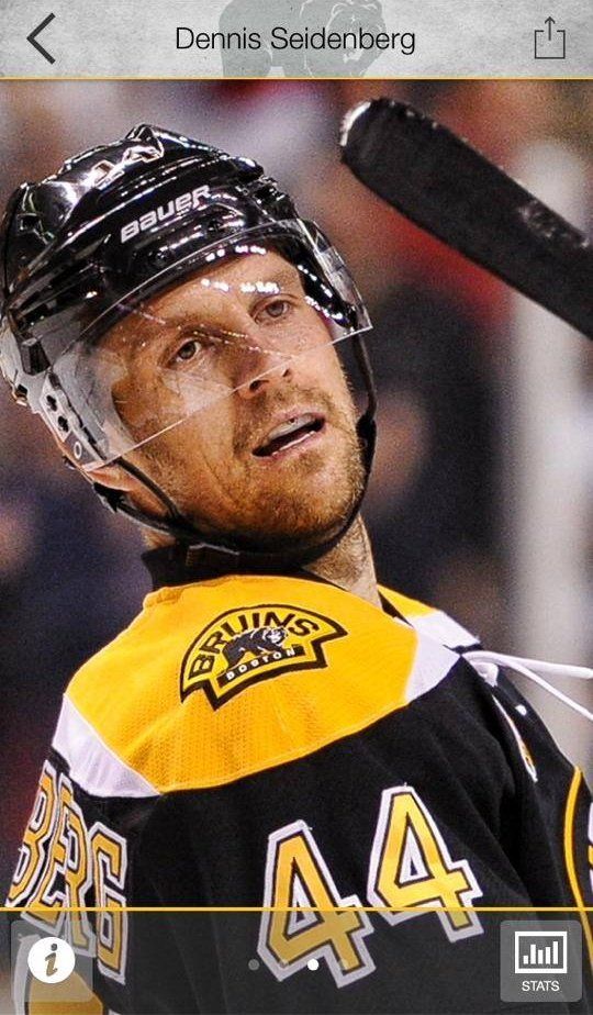 Boston Bruin player with mouth guard custom designed by Dr. Bryan Hoertdoerfer