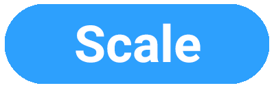 A blue button with the word scale written on it.