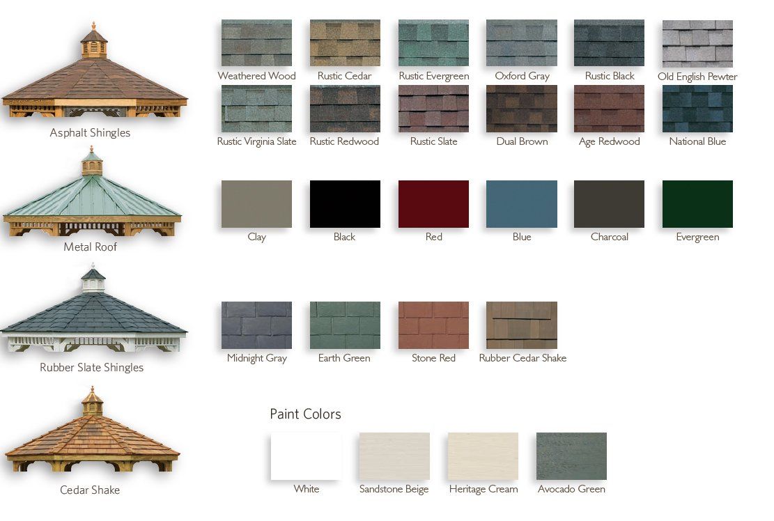 Gazebo Roof Choices — Garnet Valley, PA — Knot & Ore Outdoors