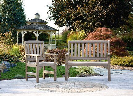 Wooden Bench with Gazebo on Background — Garnet Valley, PA — Knot & Ore Outdoors