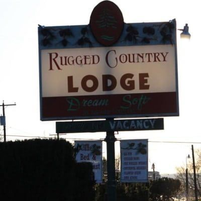 A sign for rugged country lodge dream soft