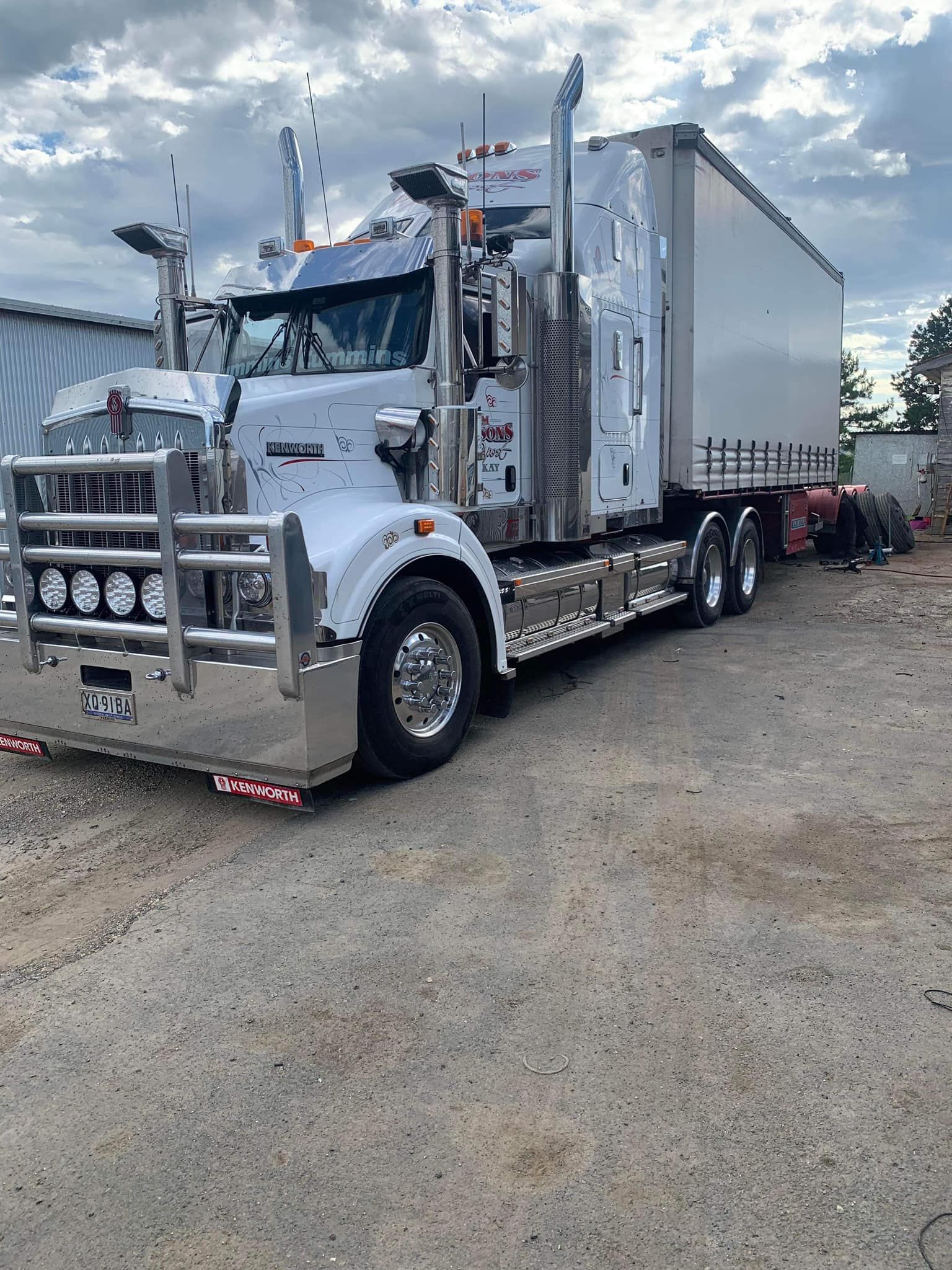 A large semi truck is parked in a gravel lot.— BDM Heavy Vehicle Repairs In Kempsey, NSW