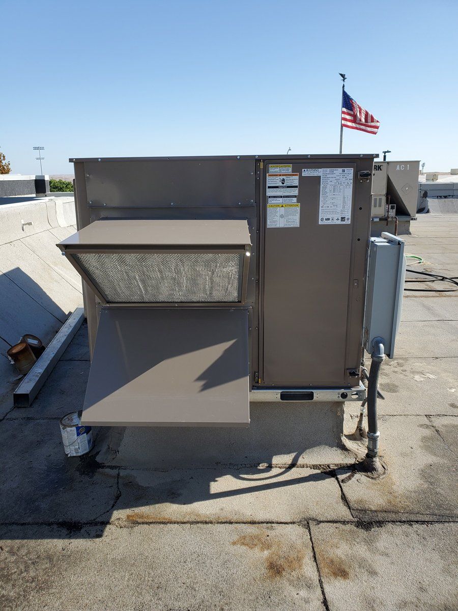 York Heat Ventilation On A Roof — Tulare, CA — Central Valley Refrigeration