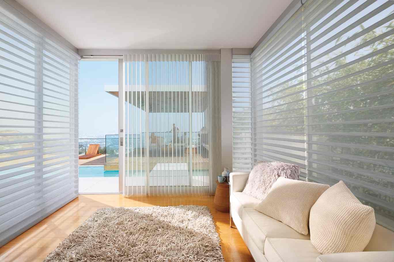 Hunter Douglas Silhouette® Sheer Shades as modern window coverings near Houston, TX