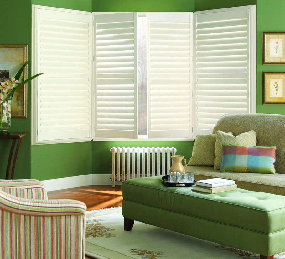 Custom Shutter Styles for Home Windows Near Houston, Texas (TX) like Living Room Palm Beach Polysatin