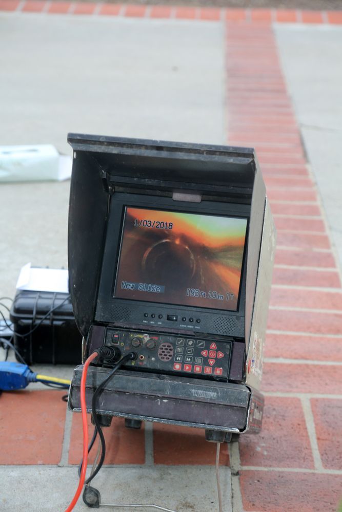 Portable Monitor Showing the Inside of A Sewer Drainage — Port Macquarie Plumbing In Port Macquarie, NSW