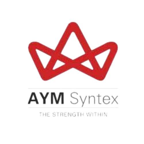 A logo for aym syntex the strength within