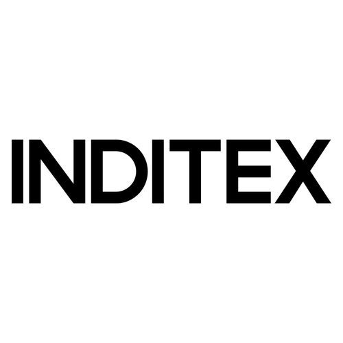The logo for inditex is black and white on a white background.