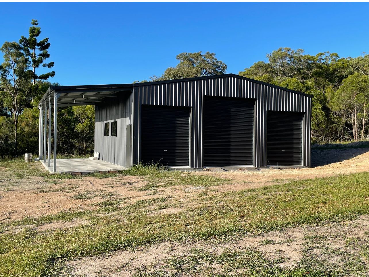Empty Loafing Shed — AST Steel Constructions in Tannum Sands, QLD
