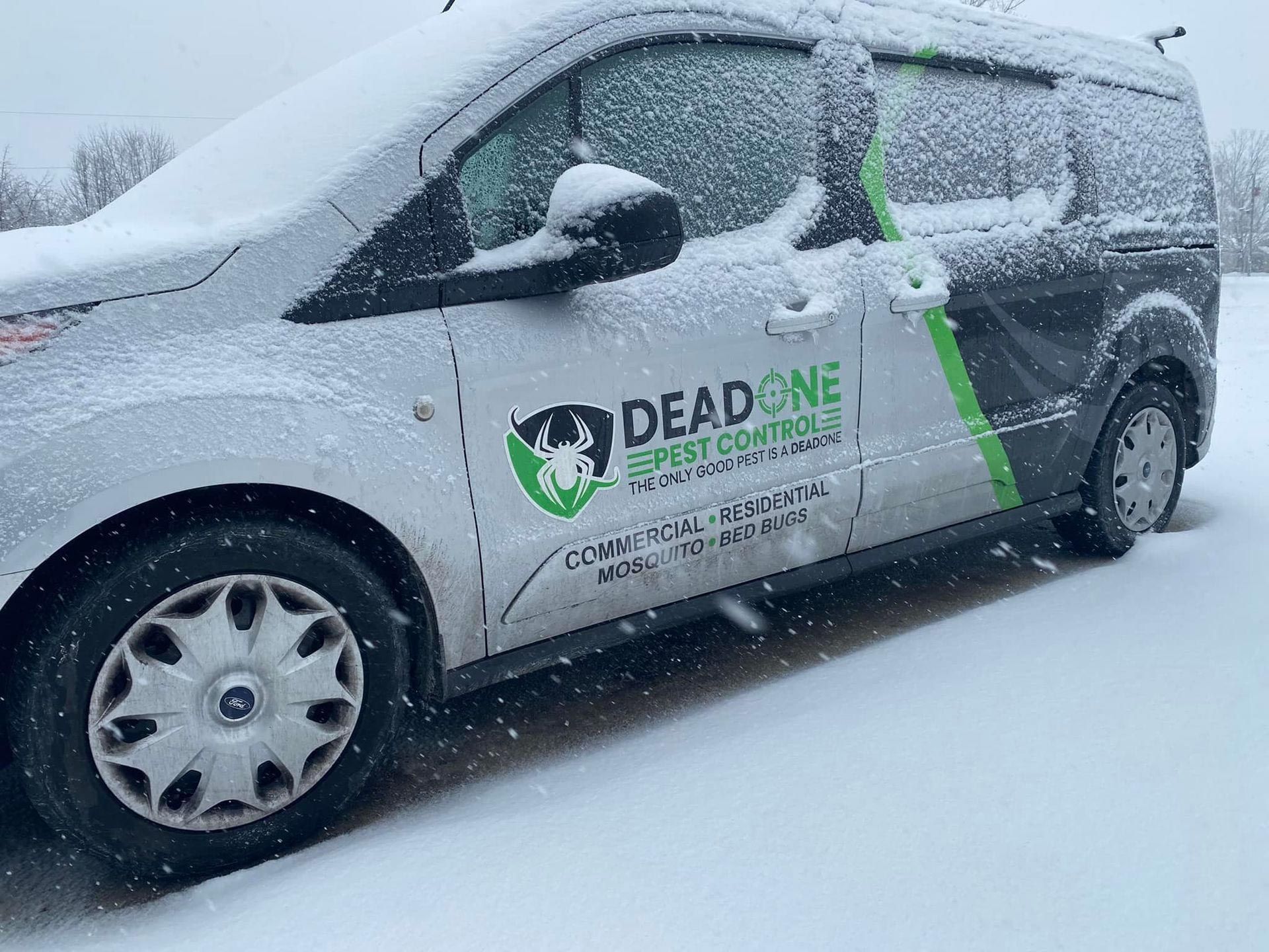 A car covered in snow — Fort Wayne, IN — DeadOne Pest Control, LLC