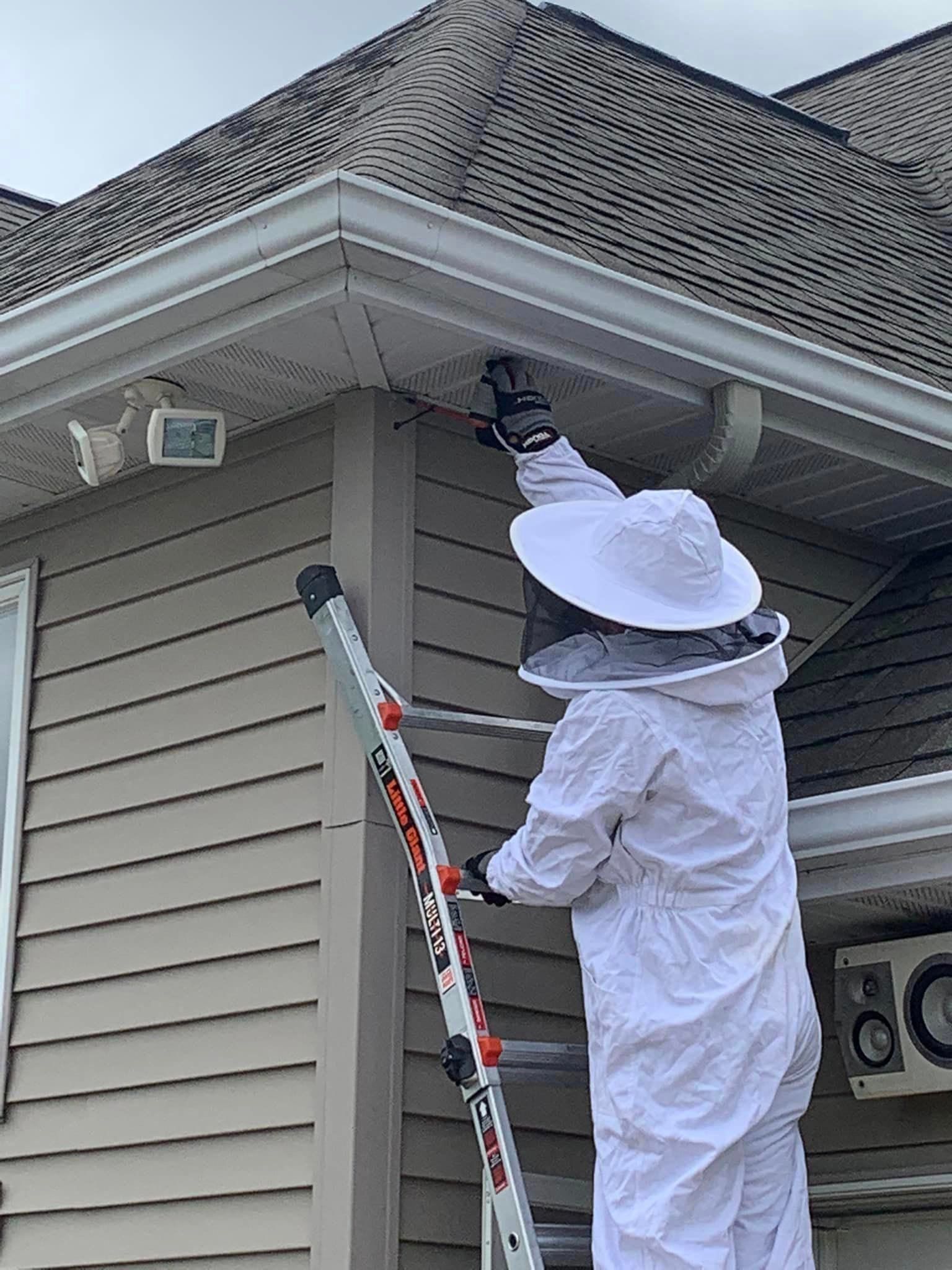 Man wearing a bee suit — Fort Wayne, IN — DeadOne Pest Control, LLC