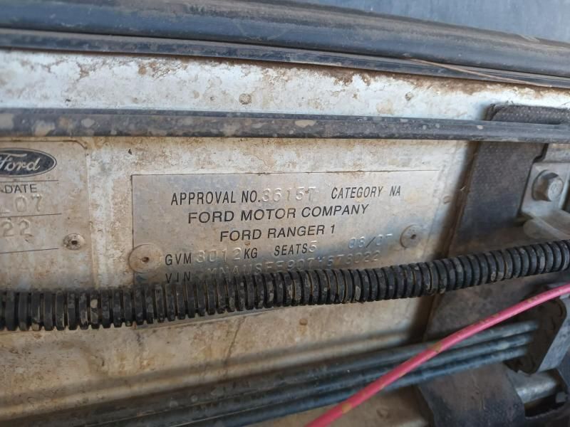 A Close Up of a License Plate on a Ford Ranger — South West 4WD Wreckers In Harristown, QLD