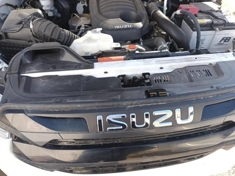 A Black and White Isuzu Car With the Hood Open — South West 4WD Wreckers In Harristown, QLD