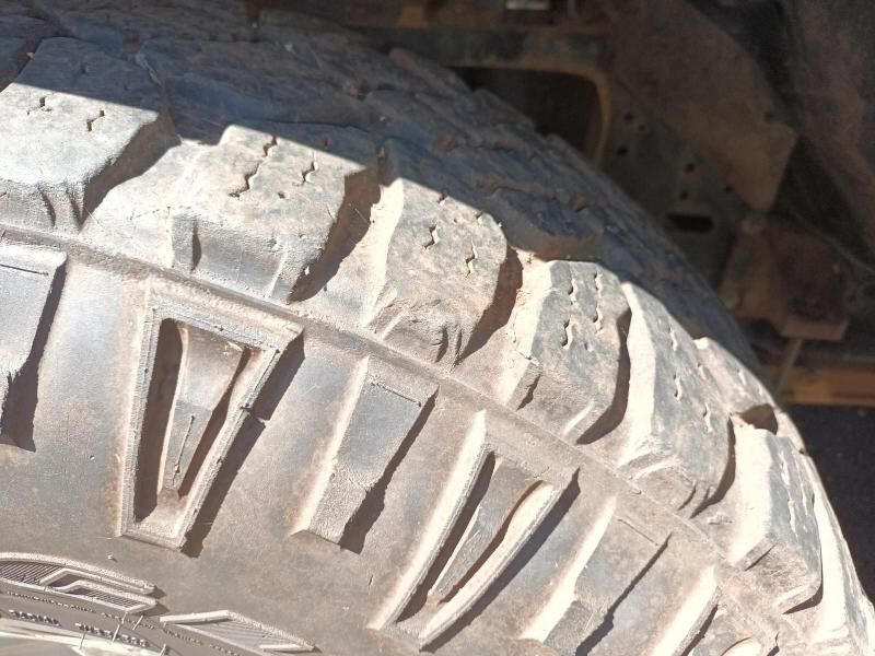 A Close Up of a Tire With the Letter v on It — South West 4WD Wreckers In Harristown, QLD