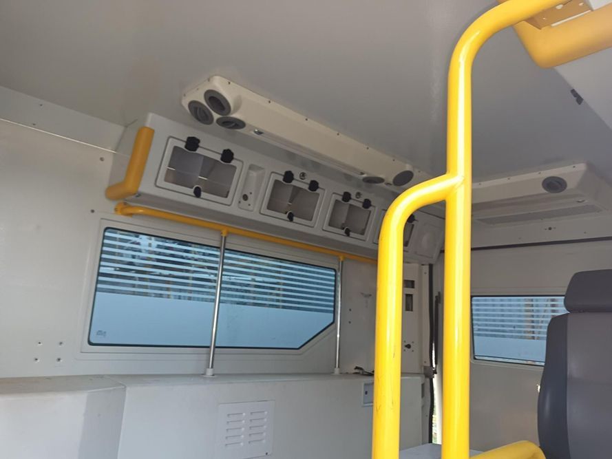 The Inside of an Ambulance with a Yellow Railing — South West 4WD Wreckers In Brisbane, QLD