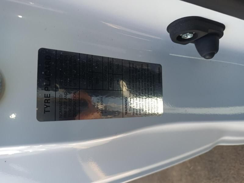 A Sticker on the Side of a Car That Says Tyre Pressure — South West 4WD Wreckers In Harristown, QLD