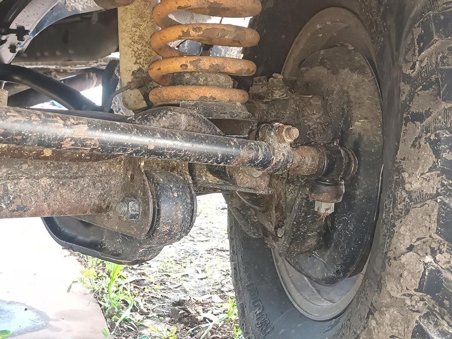 A Close Up of a Suspension System on a Vehicle — South West 4WD Wreckers in Harristown, QLD