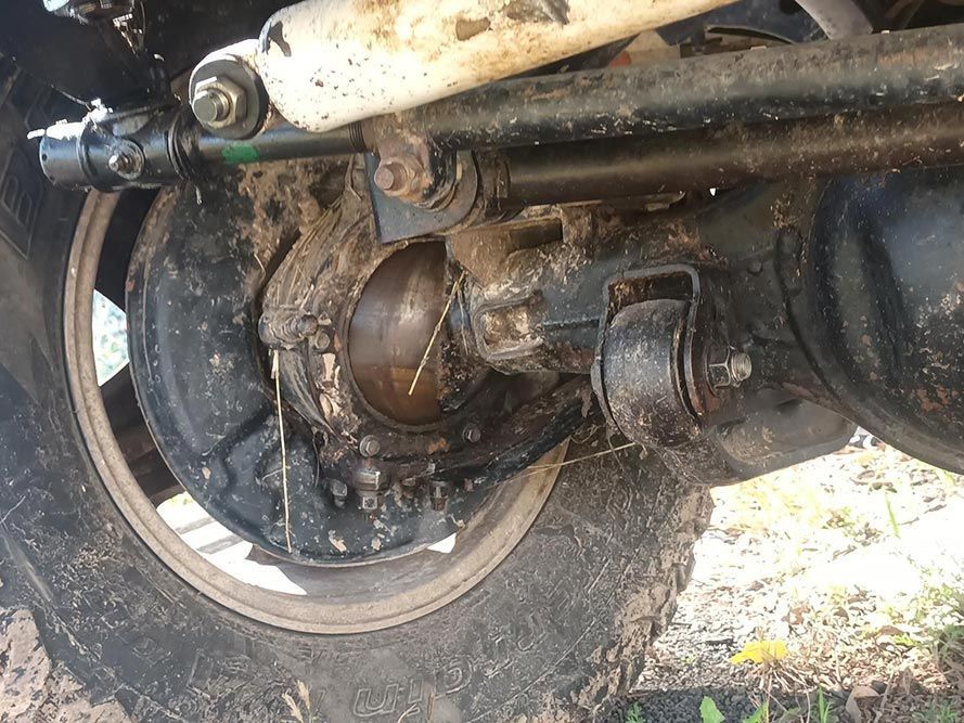 A Close Up of the Rear Axle of a Truck — South West 4WD Wreckers in Harristown, QLD