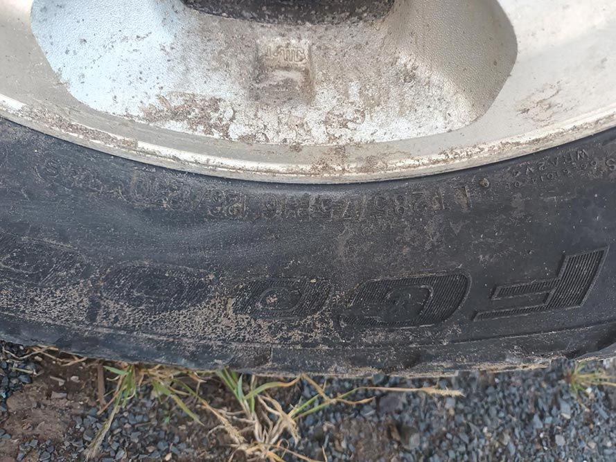 A Close Up of a Tire on a Car Wheel — South West 4WD Wreckers in Harristown, QLD