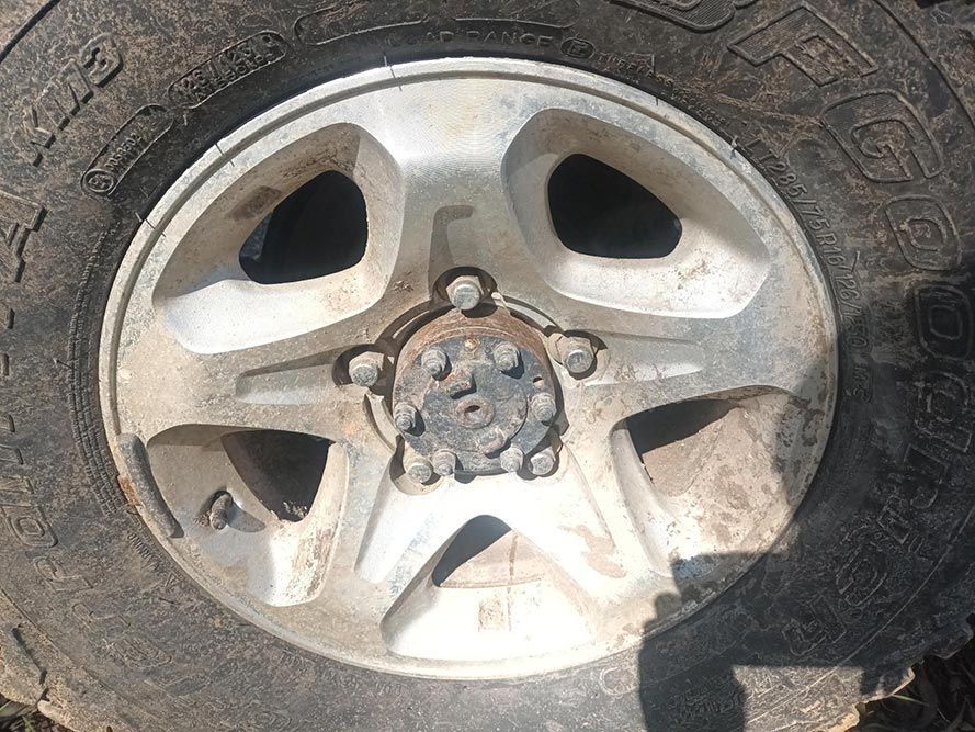 A Close Up of a Wheel with a Tire on It — South West 4WD Wreckers in Harristown, QLD