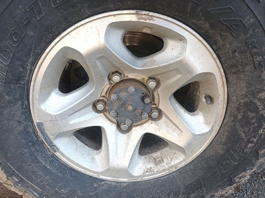 A Close Up of a Car Wheel with a Tire on It — South West 4WD Wreckers in Harristown, QLD