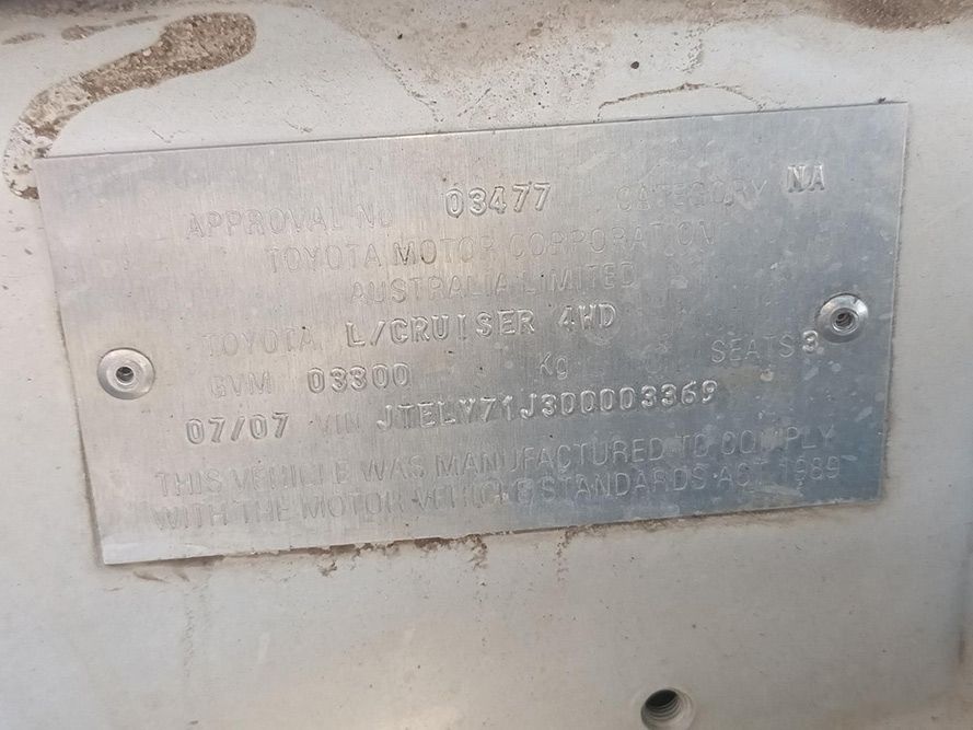 A Close Up of a License Plate on a Car — South West 4WD Wreckers in Harristown, QLD