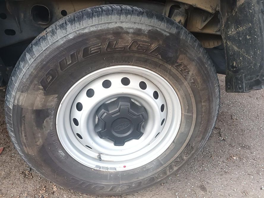 A Close Up of a Tire on a Car with a Metal Rim — South West 4WD Wreckers in Harristown, QLD