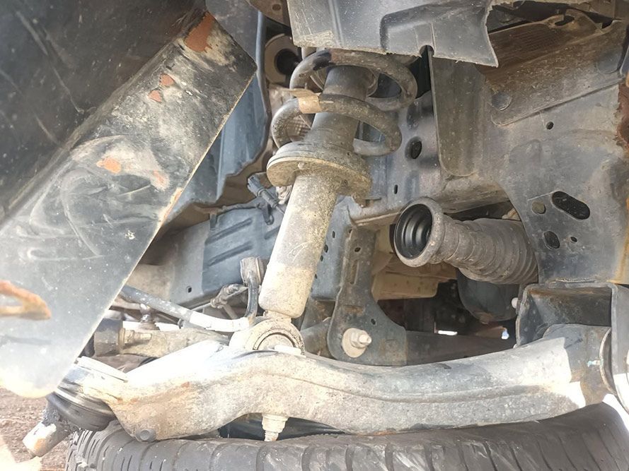 A Close Up of a Suspension System on a Car — South West 4WD Wreckers in Harristown, QLD