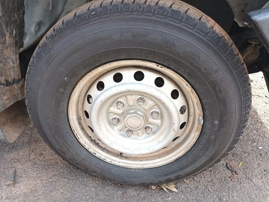 A Close Up of a Tire on a Car With a Metal Rim — South West 4WD Wreckers In Brisbane, QLD