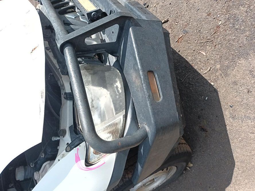 A Close Up of a Bumper on a White Vehicle — South West 4WD Wreckers In Brisbane, QLD
