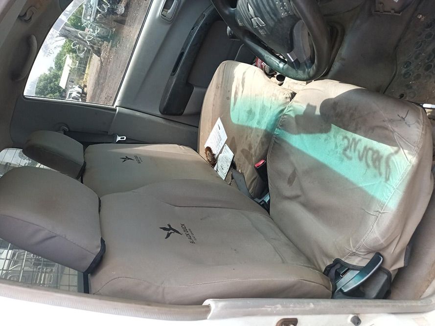 The Back Seat of a Car With a Green Stripe on It — South West 4WD Wreckers In Brisbane, QLD