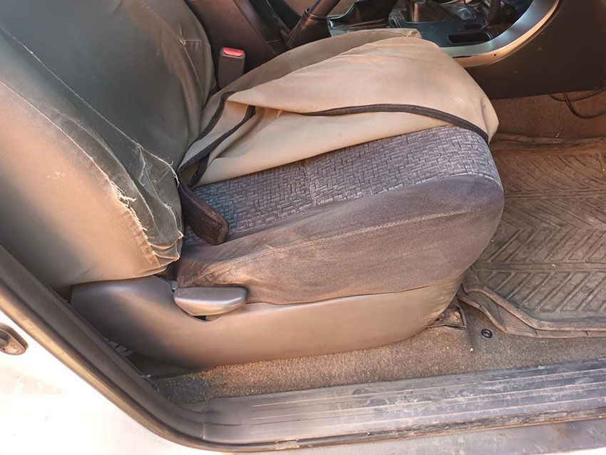 The Back Seat of a Car With a Bag on It — South West 4WD Wreckers In Brisbane, QLD