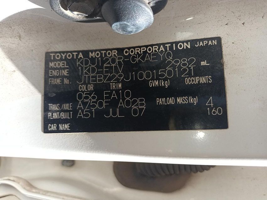 A Toyota Motor Corporation Japan Sticker on the Side of a Car — South West 4WD Wreckers In Brisbane, QLD