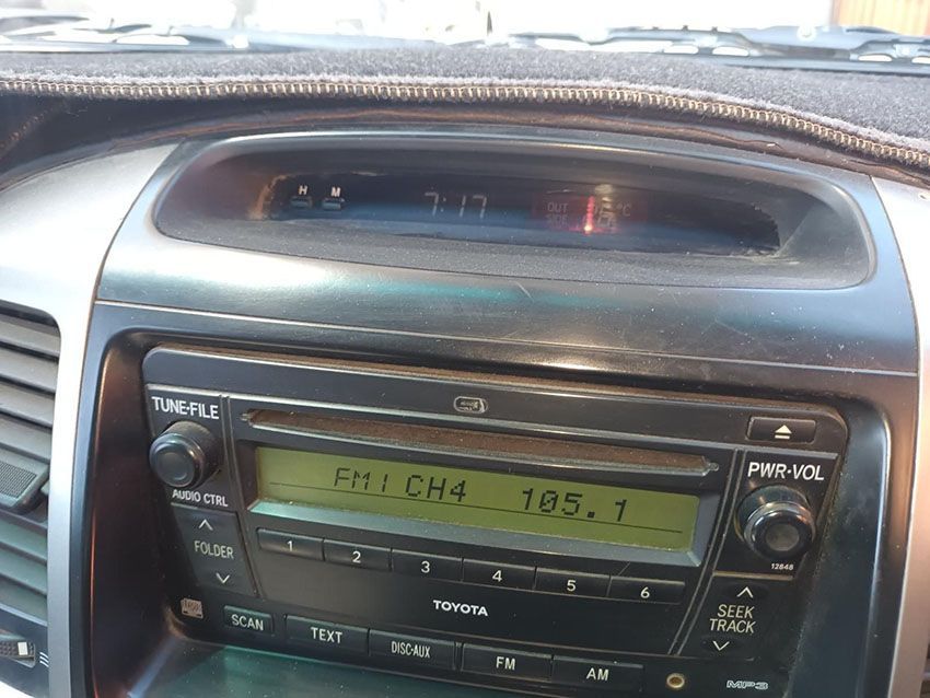 A Car Radio With a Screen That Says Fm1 Ch4 105.1 — South West 4WD Wreckers In Brisbane, QLD