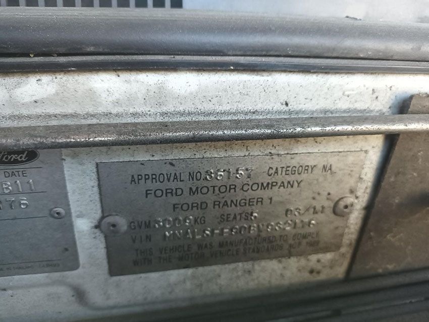 A Close Up of a Ford Ranger License Plate — South West 4WD Wreckers In Brisbane, QLD