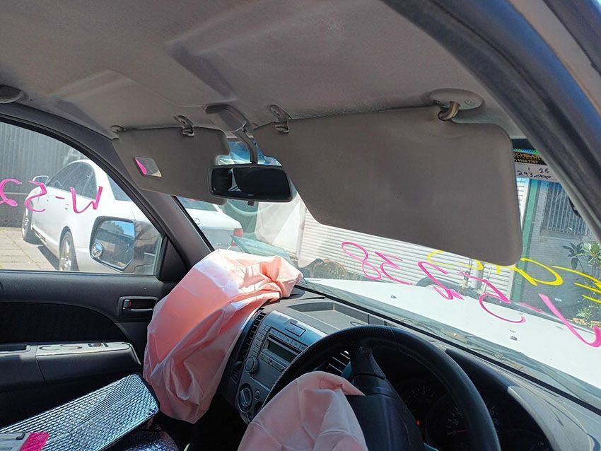 The Inside of a Car With Airbag on the Steering Wheel — South West 4WD Wreckers In Brisbane, QLD
