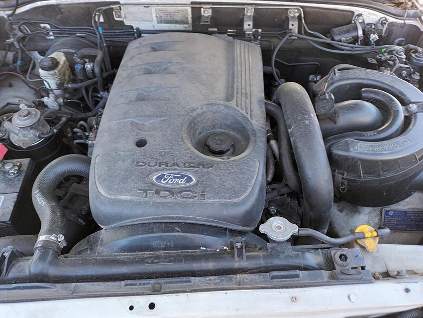 The Engine of a Ford Ranger is Shown With the Hood Open — South West 4WD Wreckers In Brisbane, QLD