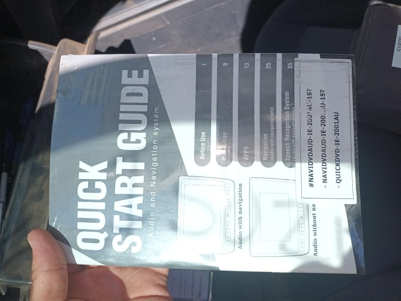 A Person is Holding a Quick Start Guide in Their Hand — South West 4WD Wreckers in Harristown, QLD