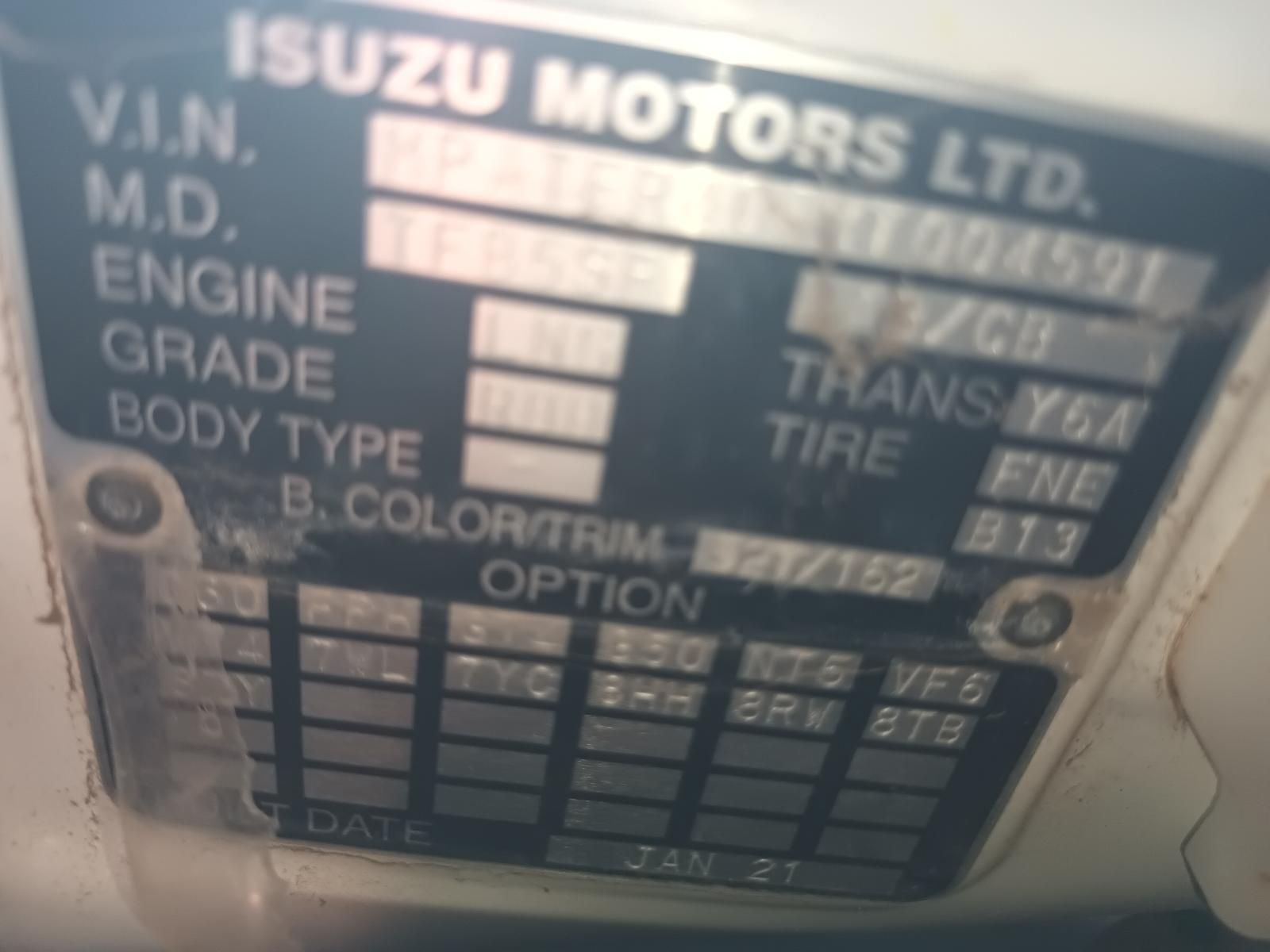 A Close Up of an Isuzu Motors Ltd Plate — South West 4WD Wreckers in Harristown, QLD