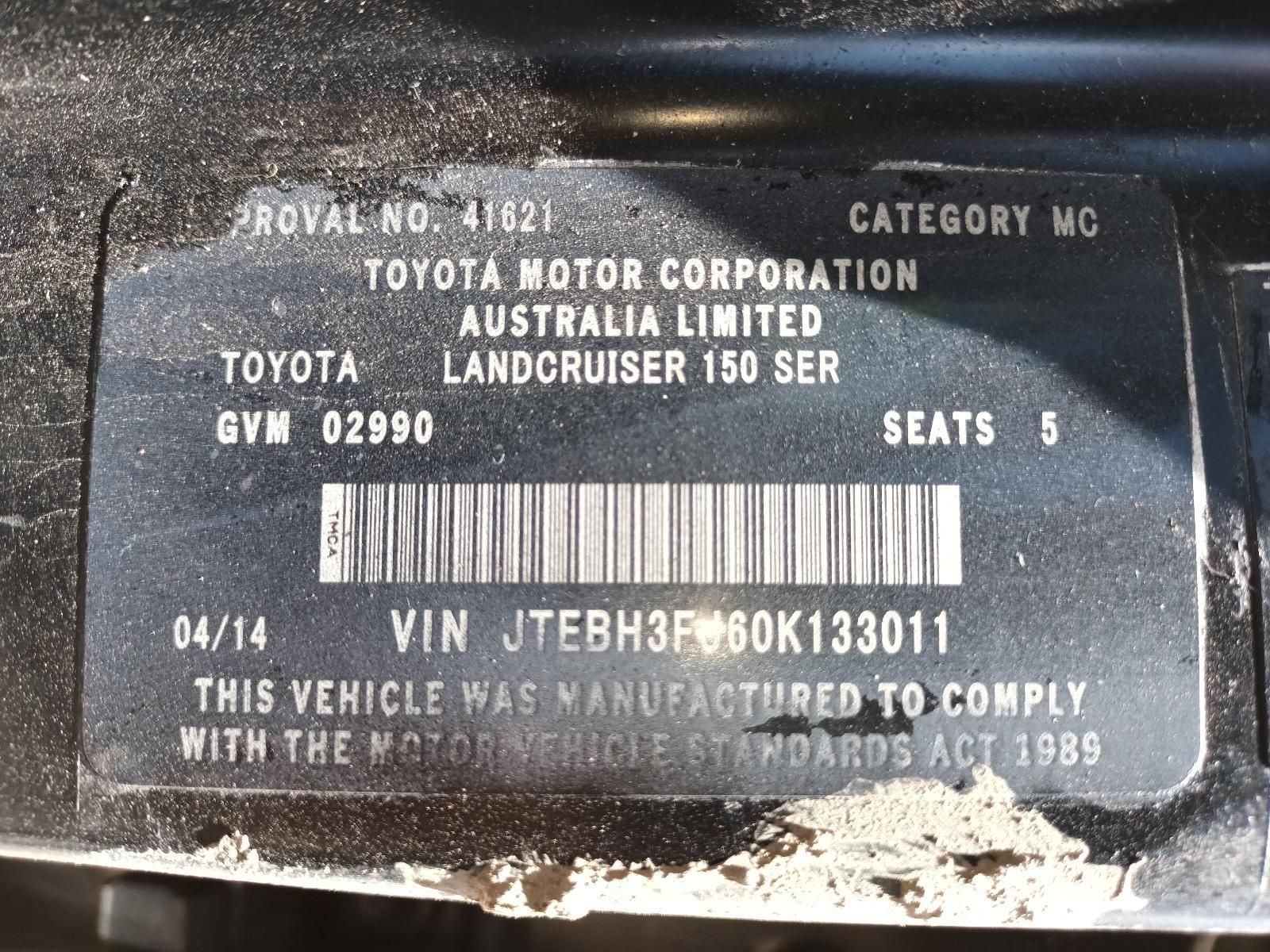 A Toyota Motor Corporation Australia Limited Landcruiser 150 Ser — South West 4WD Wreckers In Brisbane, QLD