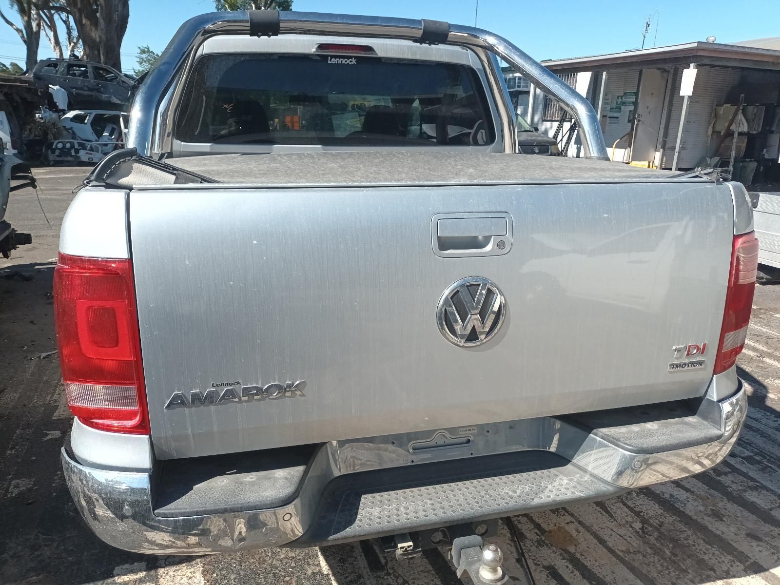 A Silver Volkswagen Amarok is Parked in a Parking Lot — South West 4WD Wreckers in Harristown, QLD