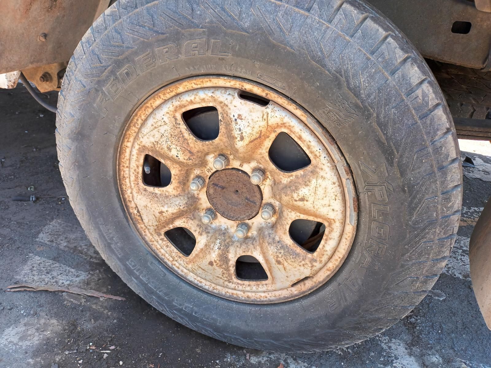 A Close Up of a Rusty Tire on a Truck — South West 4WD Wreckers in Harristown, QLD