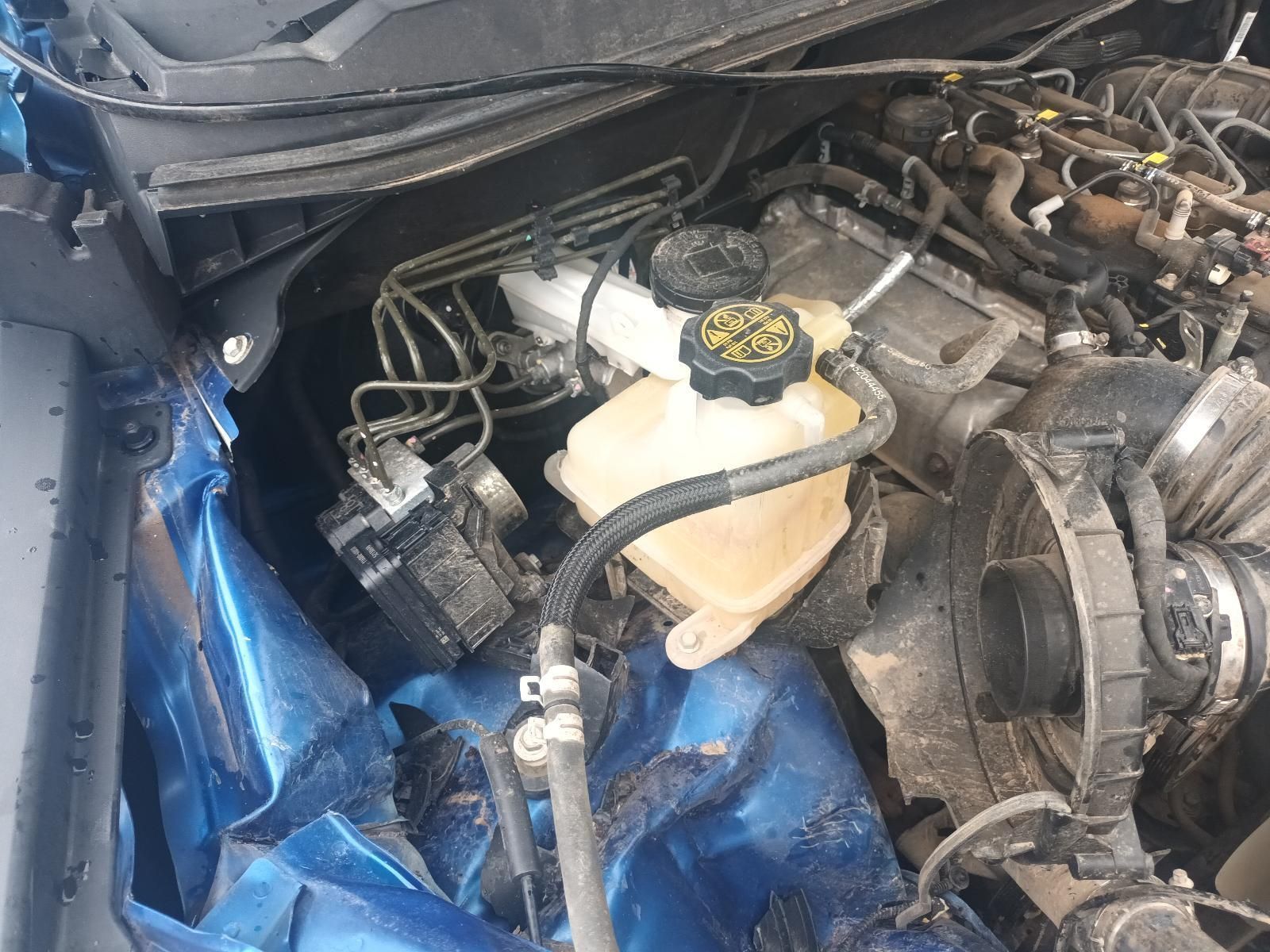 A Close Up of the Engine of a Blue Car — South West 4WD Wreckers In Brisbane, QLD