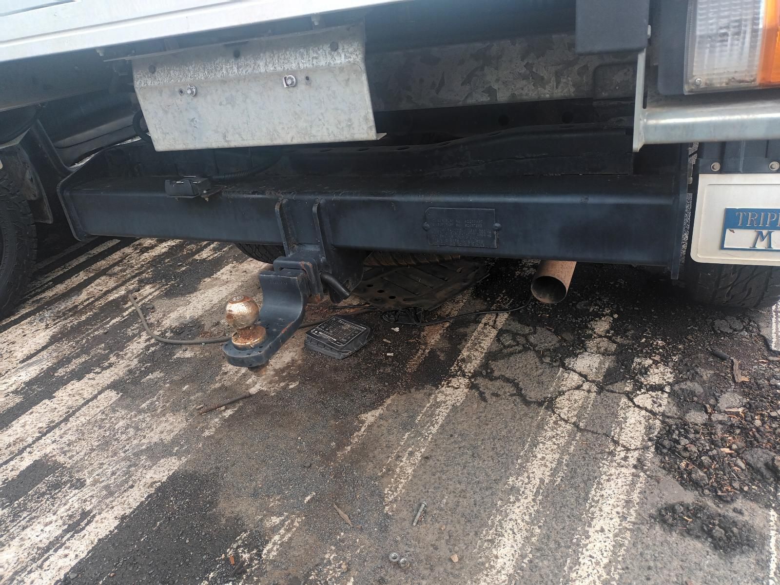 A Trailer Hitch is Attached to the Back of a Truck — South West 4WD Wreckers In Brisbane, QLD