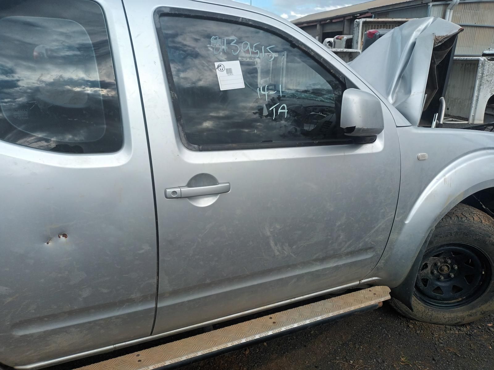 A Silver Truck with the Hood Up is Parked on the Side of the Road — South West 4WD Wreckers In Brisbane, QLD