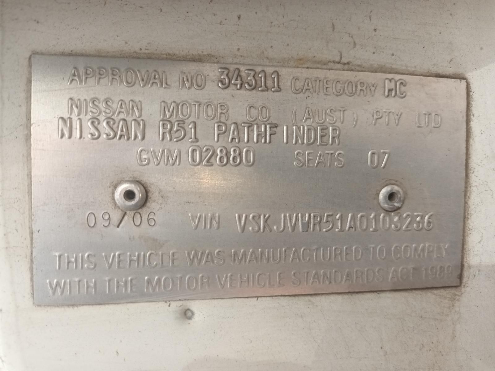 A Close Up of a License Plate on a Nissan Car — South West 4WD Wreckers In Brisbane, QLD 