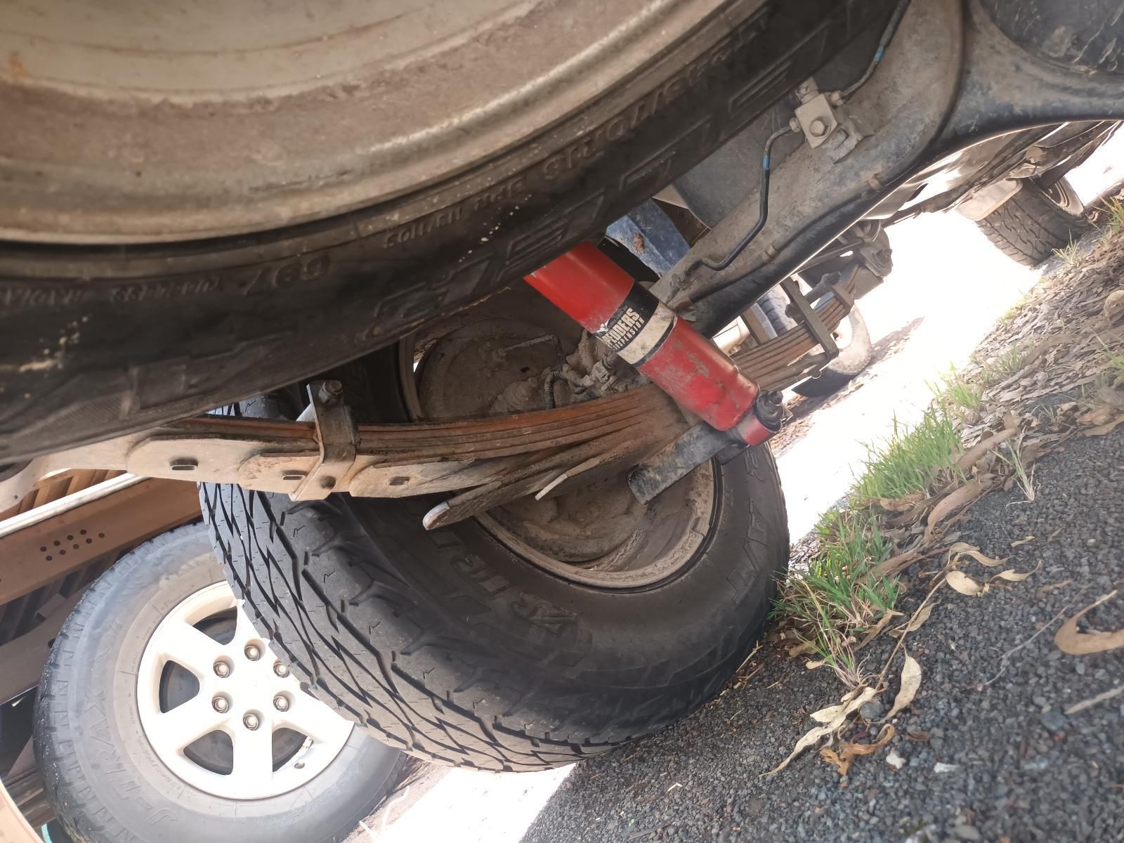 A Close Up of the Underside of a Truck with a Shock Absorber — South West 4WD Wreckers in Harristown, QLD
