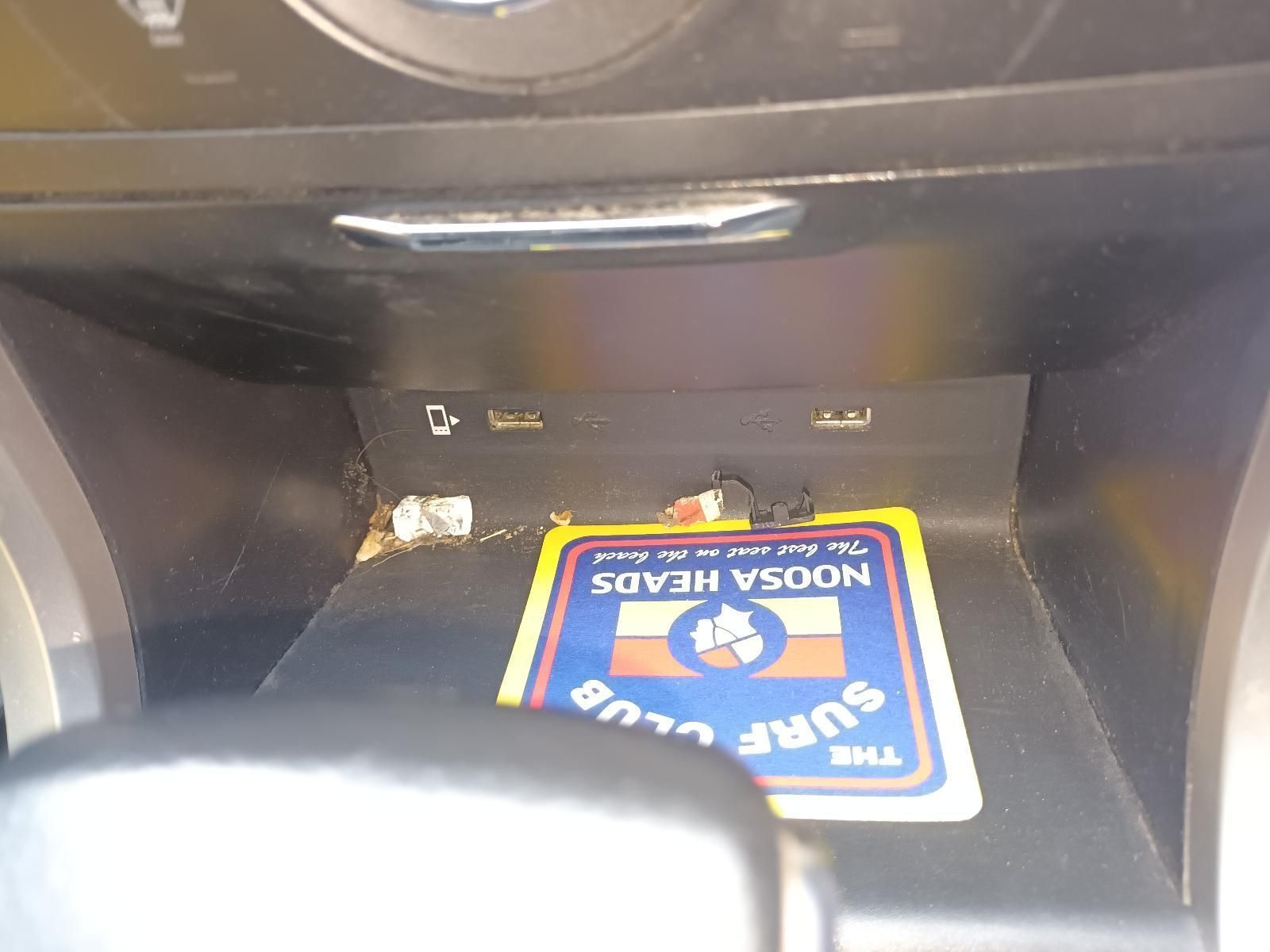 A Noosa Heads Surf Club Sign is on the Floor of a Car — South West 4WD Wreckers In Brisbane, QLD